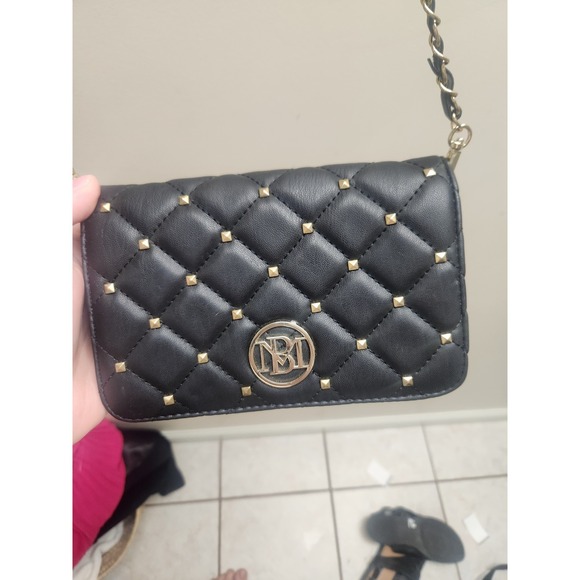 Studio Bagli by Mischa Handbags - Studio Bagli by Mischa Black‎ Quilted Chain Crossbody Wallet Clutch Bag